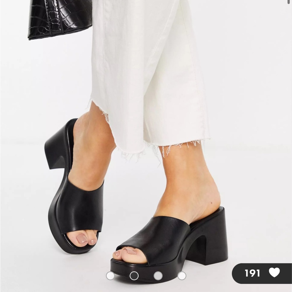 ASOS DESIGN Harper heeled mules in black